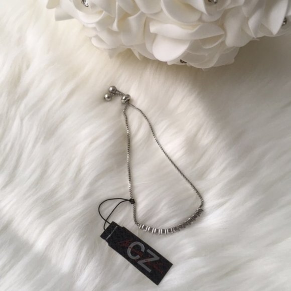 NWT CZ Kenneth Lane Silver Round Chain Bracelet - Picture 5 of 6